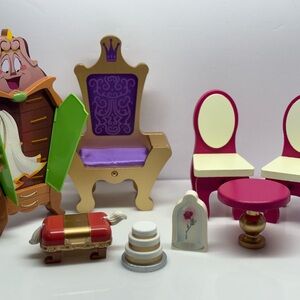 Beauty and the Beast Wardrobe Kidscraft Castle Doll House Accessories 8 pieces